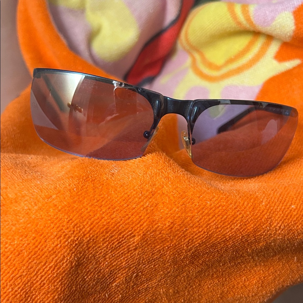 Giorgio Armani Black and Brown Sunglasses
